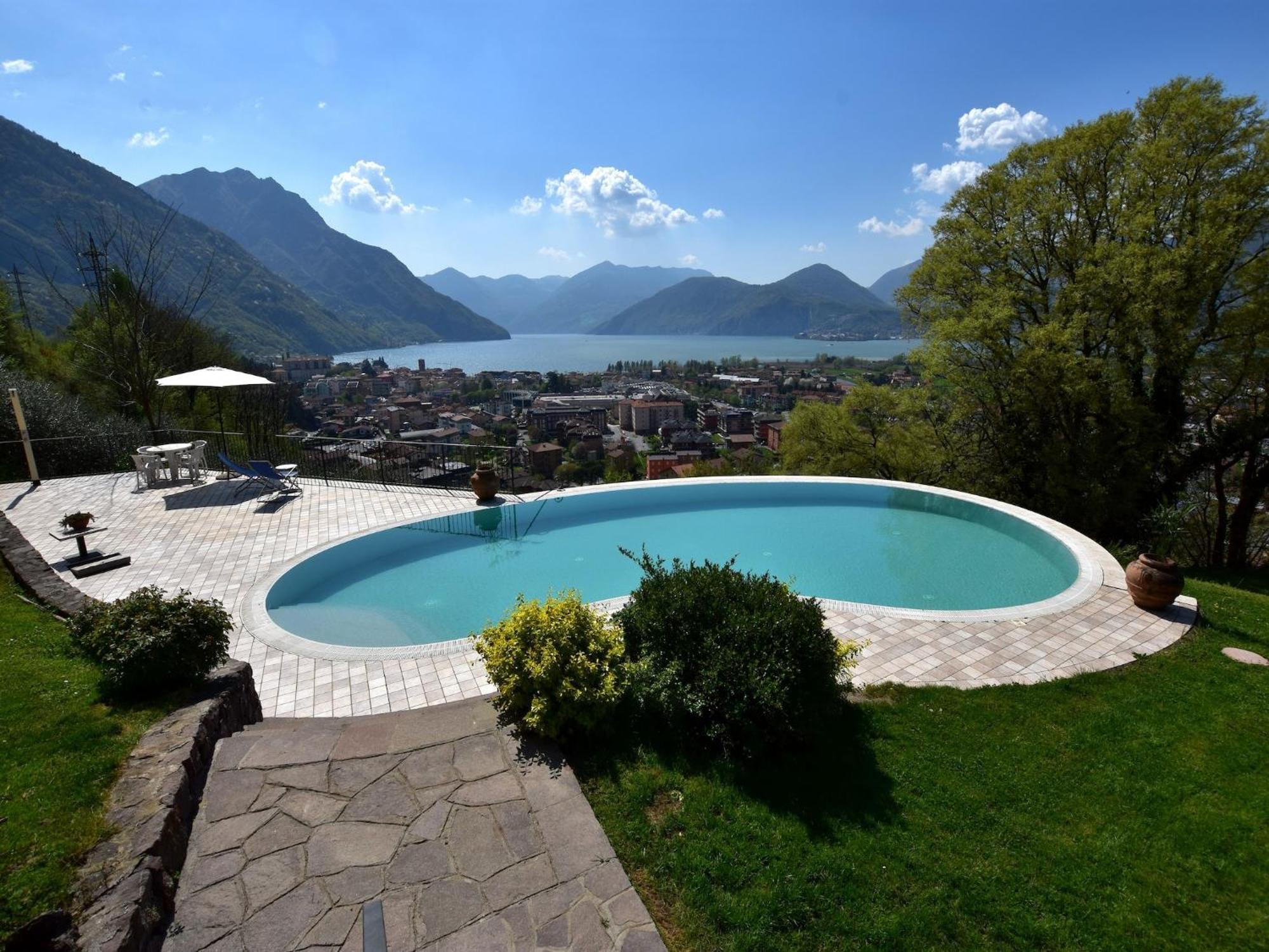 Villa In Pisogne With Pool Garden And Lake View Exterior photo