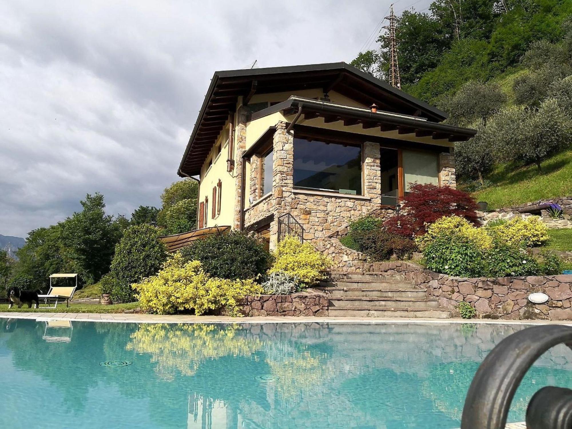 Villa In Pisogne With Pool Garden And Lake View Exterior photo